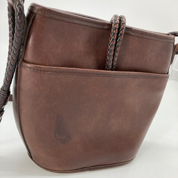 Brighton 652372 Brown leather basket weave crossbody - Picture 6 of 11